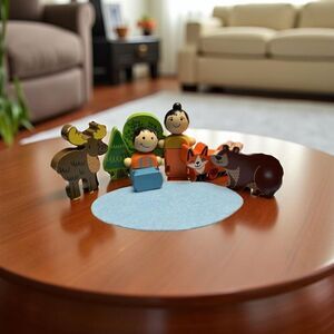 Anthropolgy Wodden Forest Play Set
